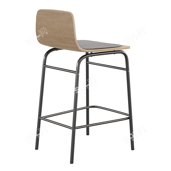 Elegant Blutante Bar Stool: La Redoute's Finest 3D model image 4