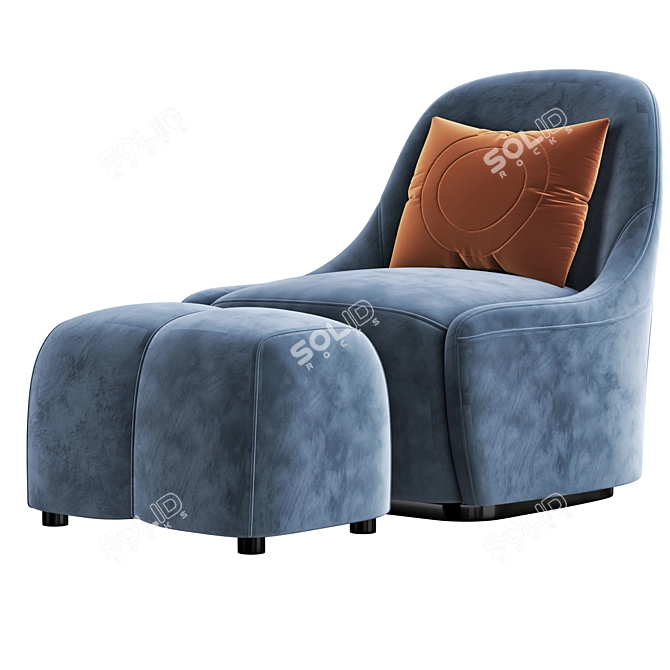 Modern Swivel Chair: Alma 3D model image 1