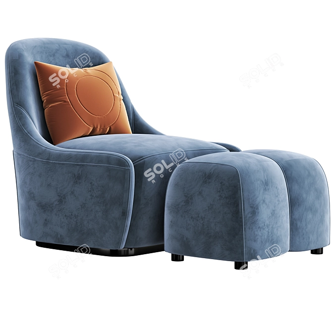 Modern Swivel Chair: Alma 3D model image 3