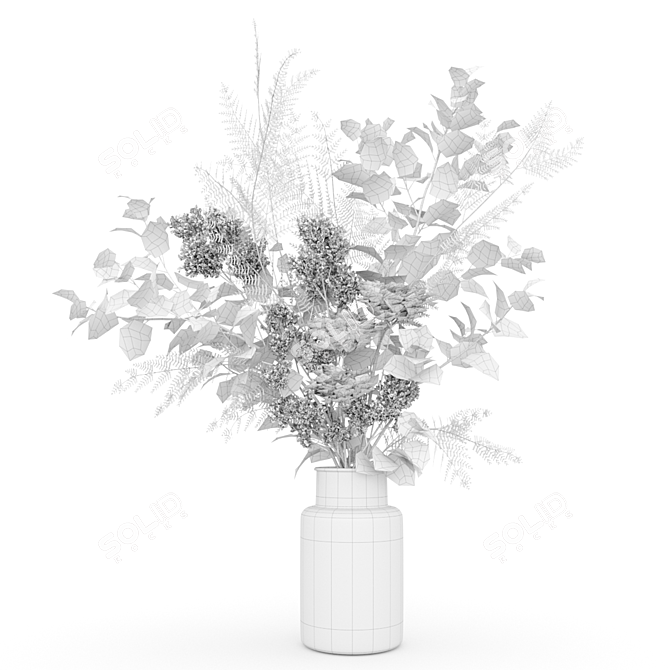 Winter Blooms Bouquet 3D model image 4