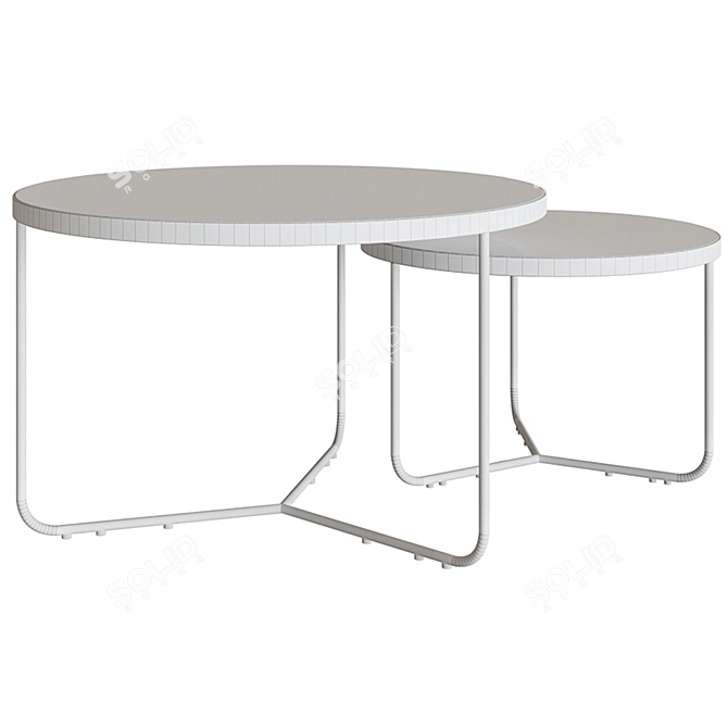 Elegant Danesa Frame Coffee Table 3D model image 2