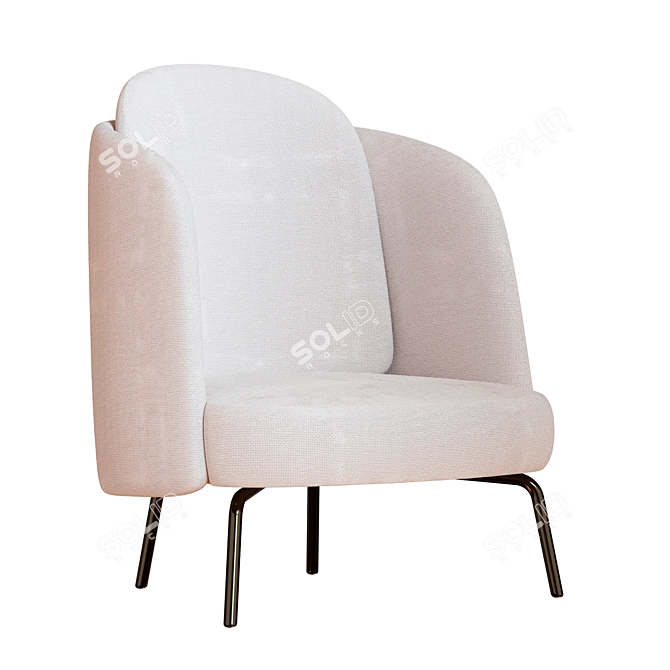 Elegant Lucia Armchair: Ditre Italy 3D model image 1