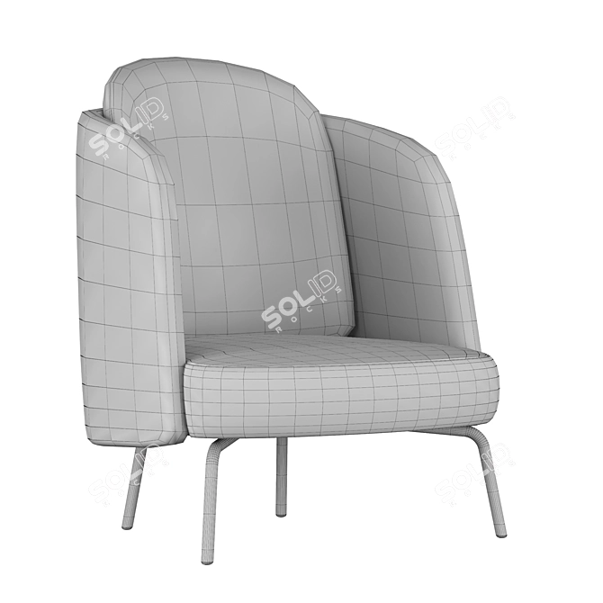 Elegant Lucia Armchair: Ditre Italy 3D model image 4