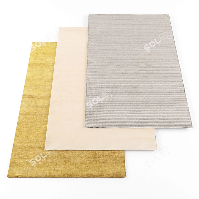 High-Resolution Random Set of Rugs 3D model image 1