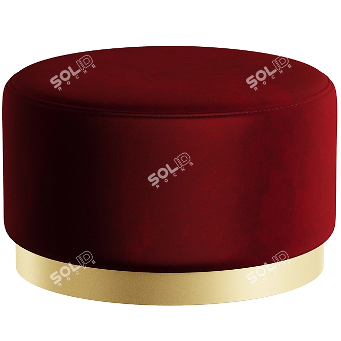 Romatti Sidetable Pouf - Stylish and Functional 3D model image 2