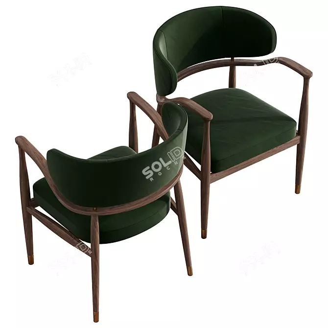 Mason Dining Chair - Elevated Elegance 3D model image 4