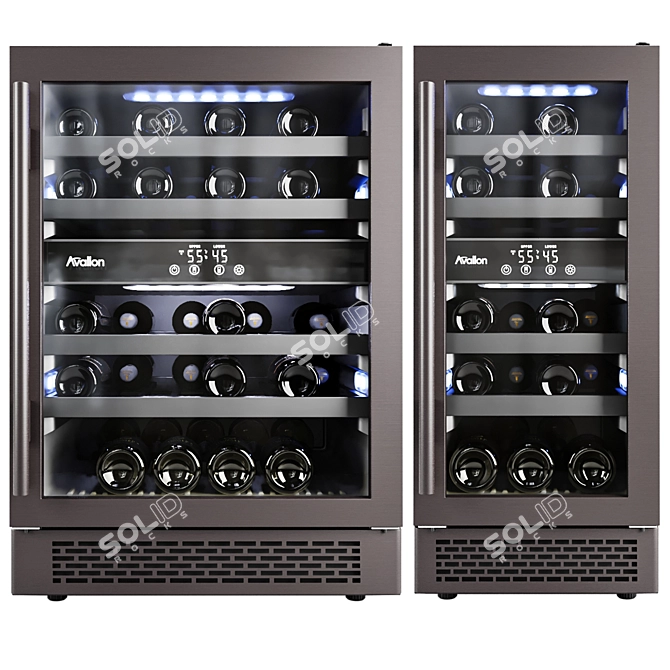 Avallon Wine Cooler: Stylish, Spacious Storage 3D model image 2