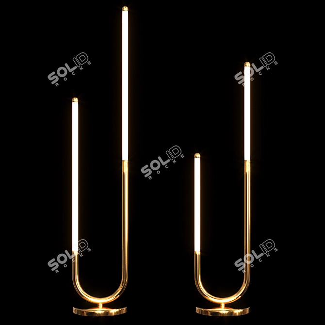 Modern Design Divert FL Lamp 3D model image 1