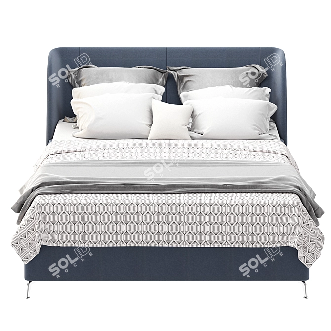 Sleek Storage Solution: IKEA Tufjord Bed 3D model image 2