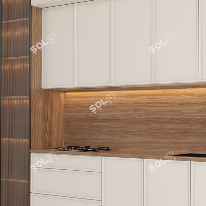 Sleek 2015 Kitchen Design 3D model image 7