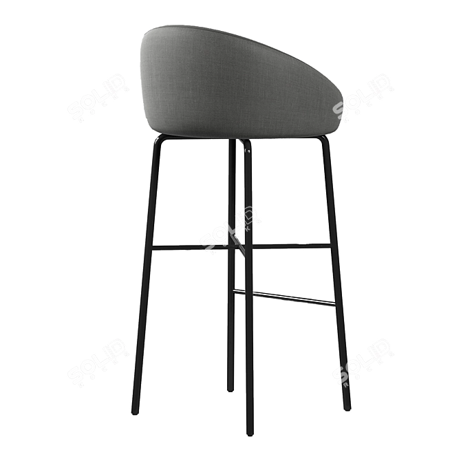 Modern Bloom Bar Stool: Elegant Design & Multiple Base Options 3D model image 5