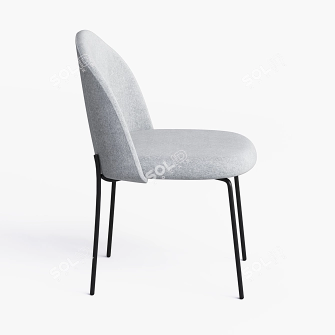 Nordie Contemporary Chair - Stylish and Durable 3D model image 3