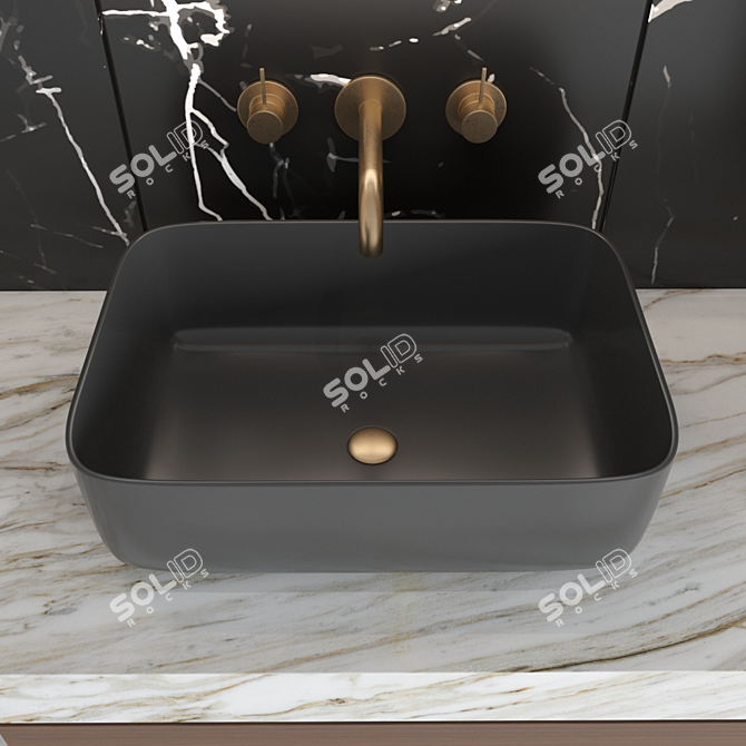 Elegant Bath Set for a Luxurious Bathroom 3D model image 3