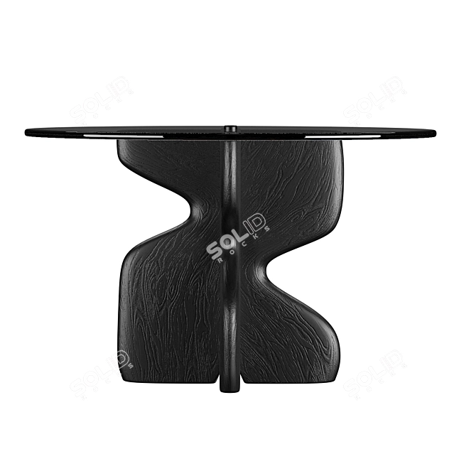 Title: Sleek Lechuza Round Dining Table (Crate & Barrel) 3D model image 2