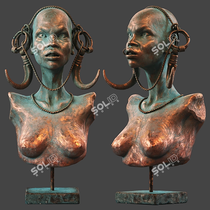Mursi Woman 2013: Tribal Beauty 3D model image 1