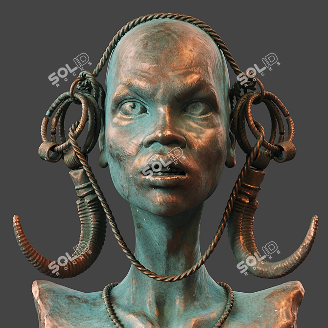 Mursi Woman 2013: Tribal Beauty 3D model image 3