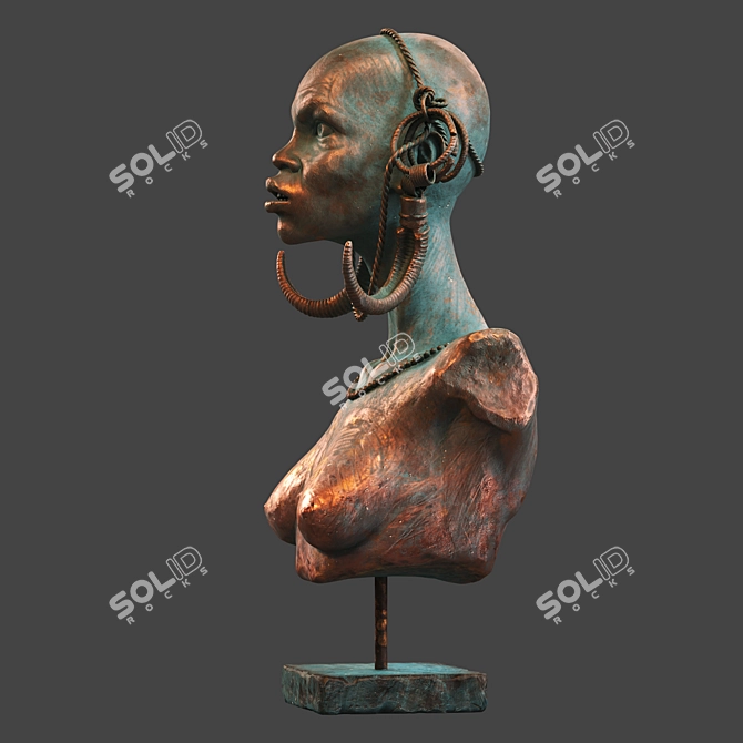 Mursi Woman 2013: Tribal Beauty 3D model image 4