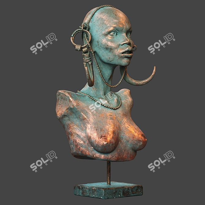 Mursi Woman 2013: Tribal Beauty 3D model image 5