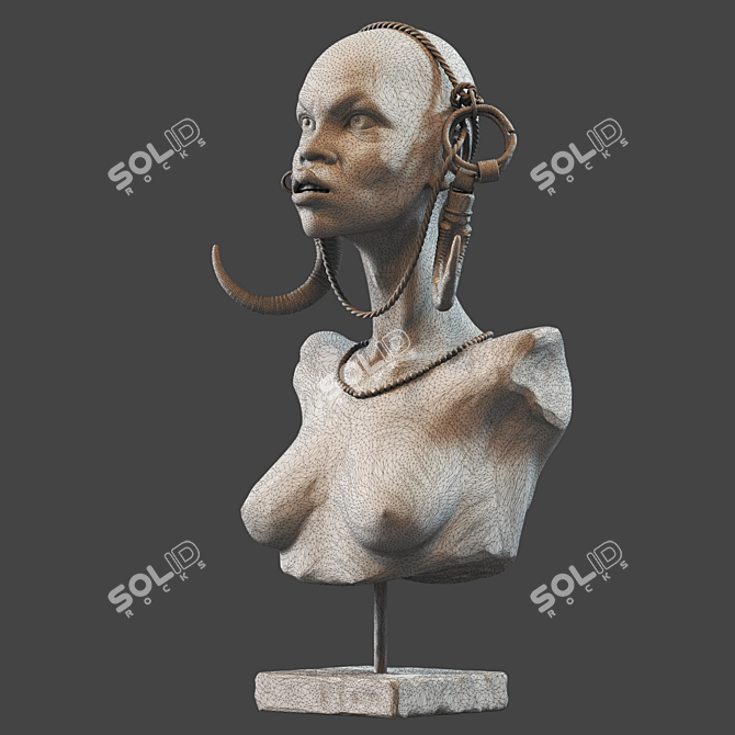 Mursi Woman 2013: Tribal Beauty 3D model image 6