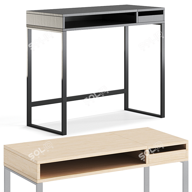 Modern Minimalist Console Table 3D model image 1