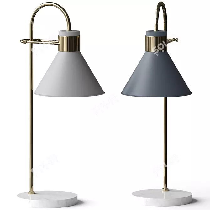 Elegant Lane Table Lamp 3D model image 1