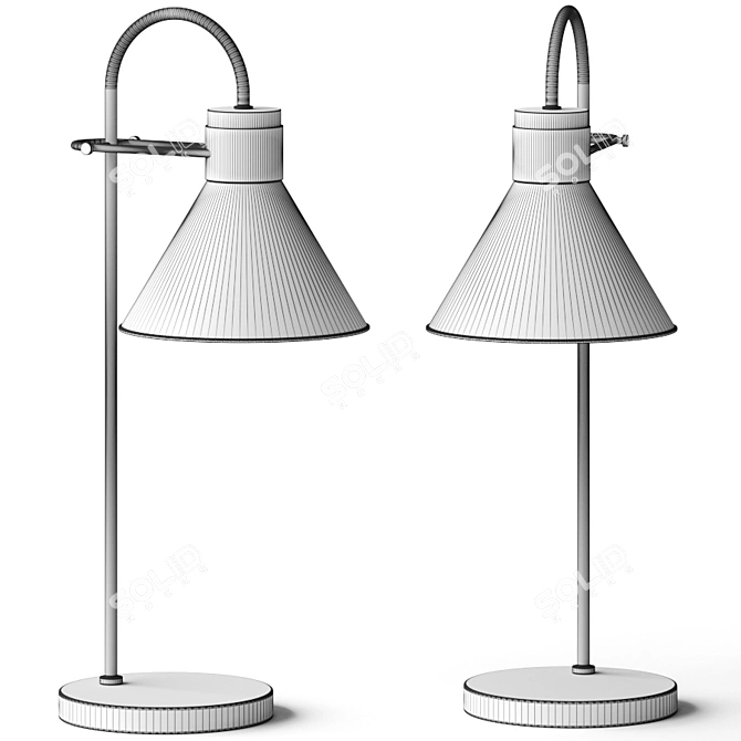 Elegant Lane Table Lamp 3D model image 2
