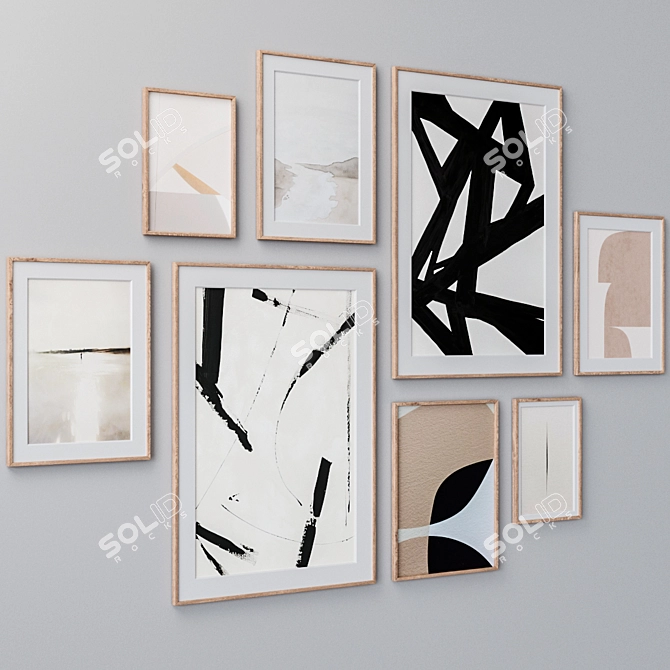 Versatile Set of Wall Paintings 3D model image 2