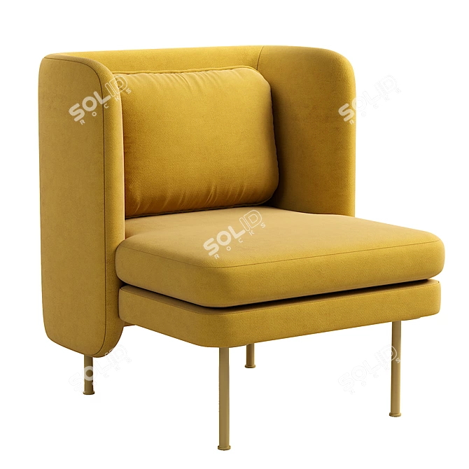 Plush Bloke Lounge Chair 3D model image 1