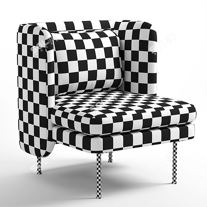 Plush Bloke Lounge Chair 3D model image 4