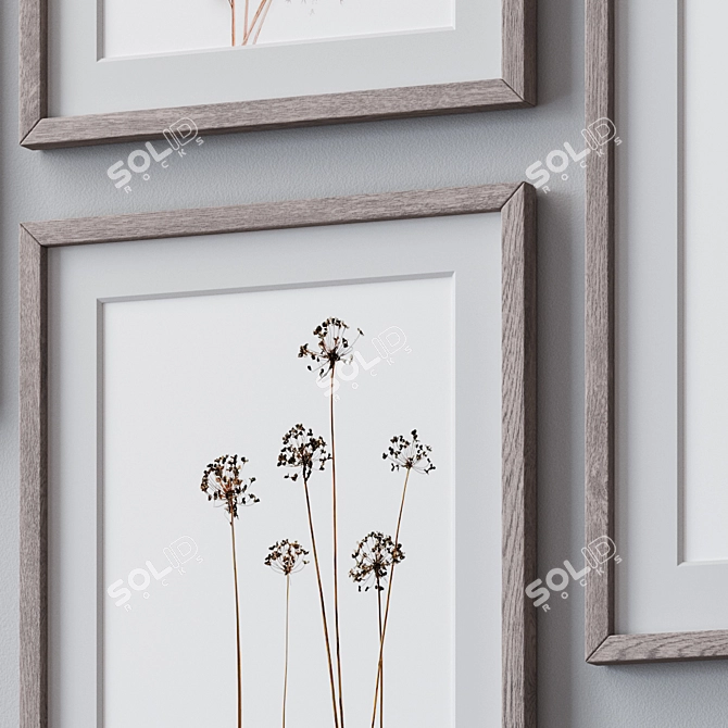 Modern Framed Wall Art Set 3D model image 3