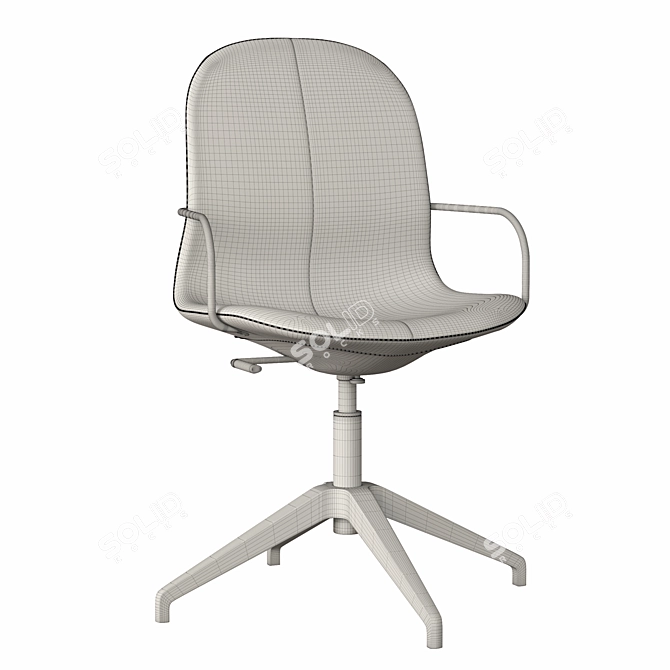 ErgoFlex Office Chair Set - 2pcs 3D model image 6