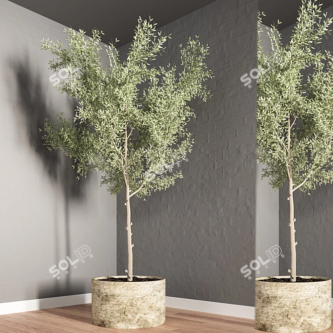 Elegant 30cm Indoor Plant Stand 3D model image 3