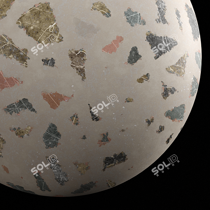 Luxury Terrazzo Marble Texture 3D model image 2