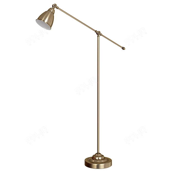 Modern Loft Metal Floor Lamp 3D model image 1