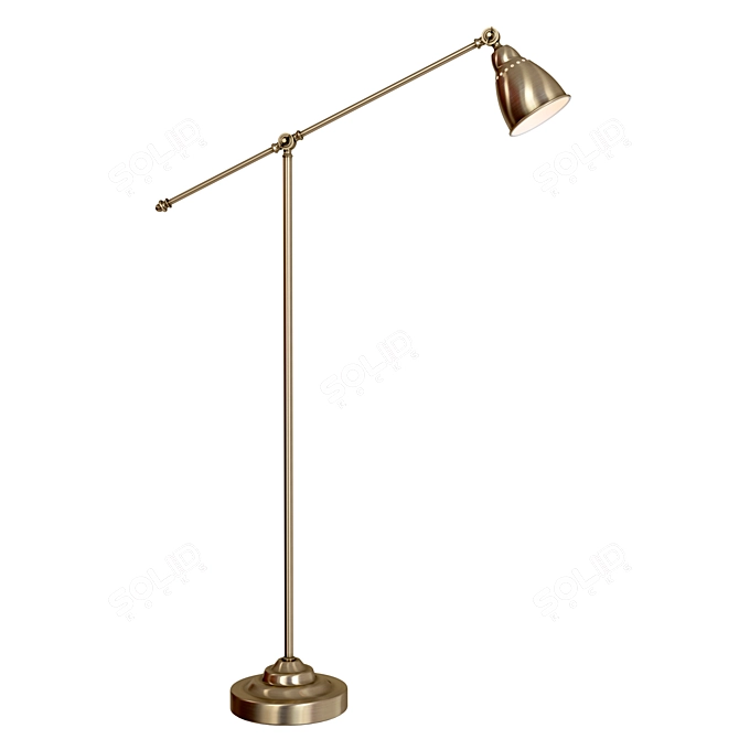 Modern Loft Metal Floor Lamp 3D model image 3