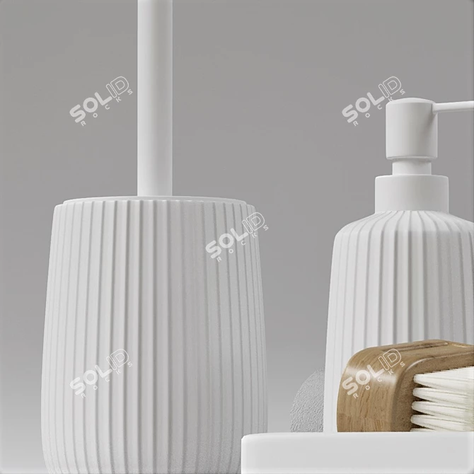 Turbo Bathroom Accessories Set 3D model image 4