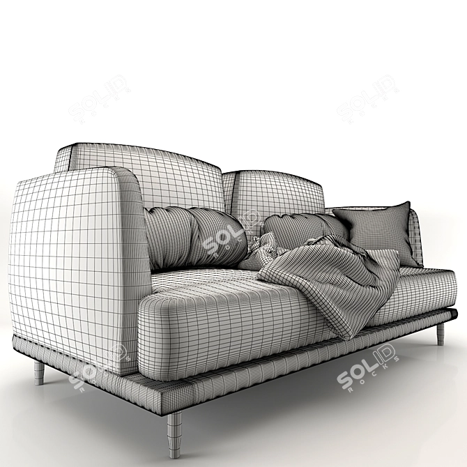 Modern Herman Sofa: Sleek Design, PBR Material 3D model image 4