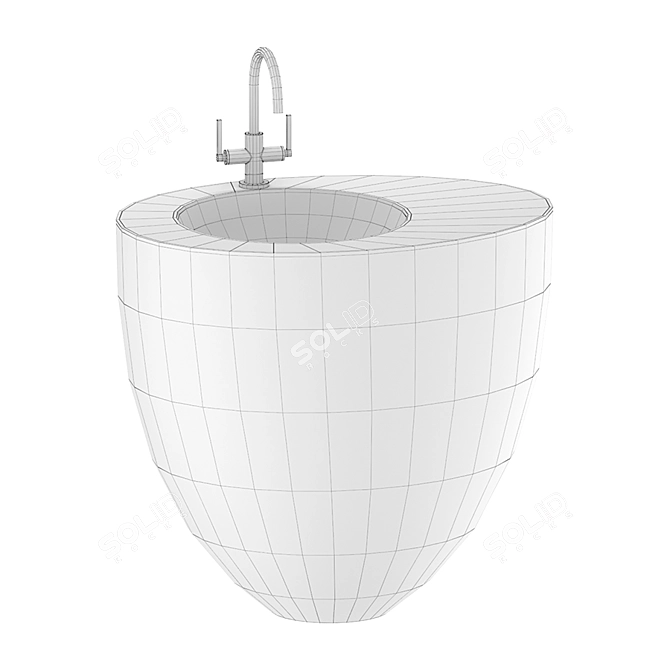Cielo Le Giare Freestanding Basin - Elegant and Functional 3D model image 4
