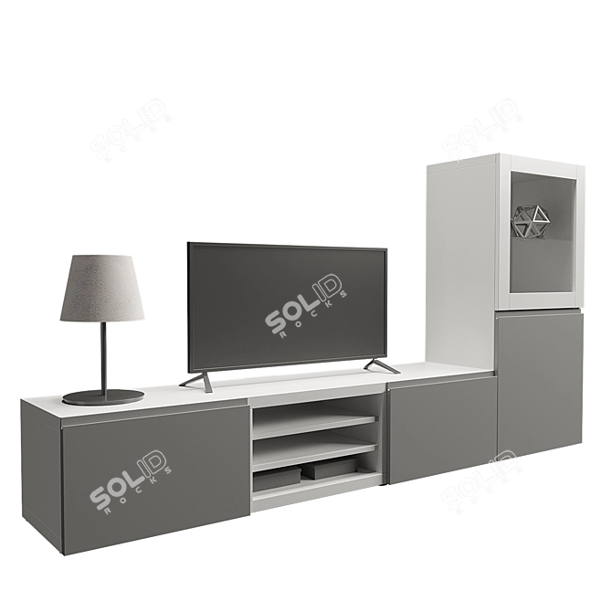 Modern TV Combination - Ikea BESTO 3D model image 1