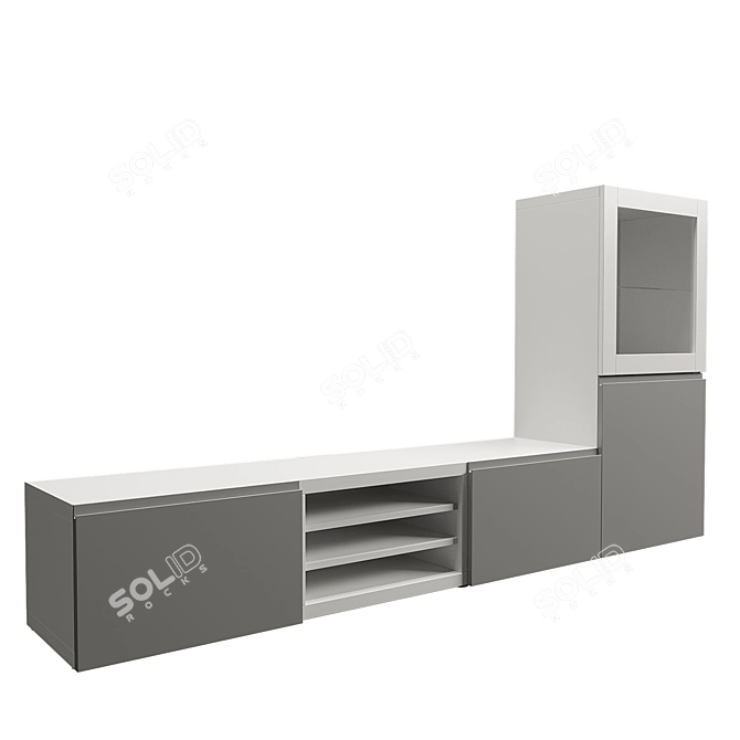 Modern TV Combination - Ikea BESTO 3D model image 2