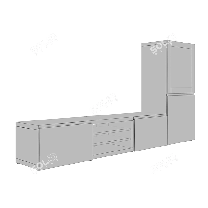 Modern TV Combination - Ikea BESTO 3D model image 3