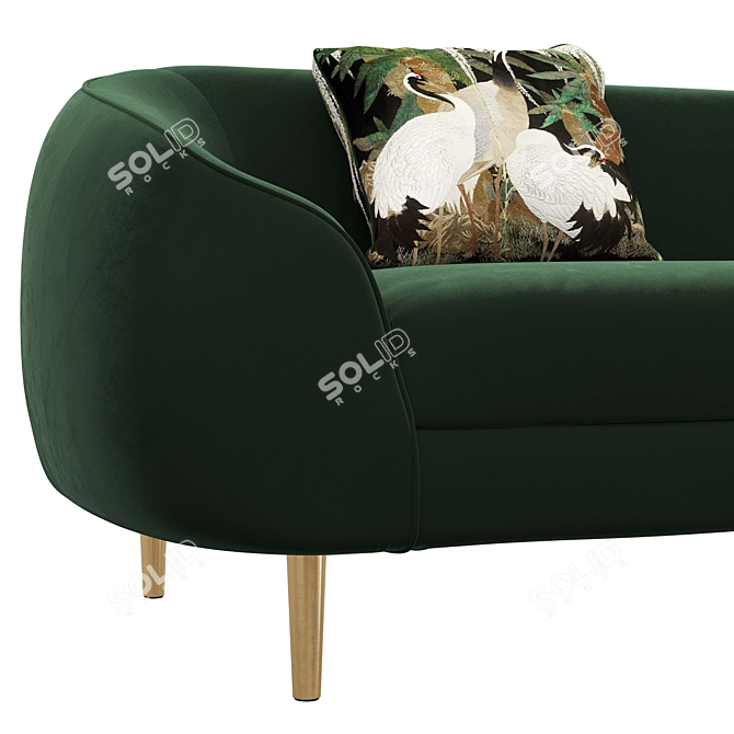 Modern Trudy 3-Seat Sofa 3D model image 2