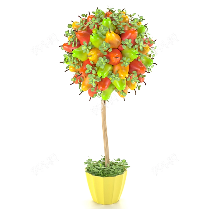 Autumn Pear Bouquet 3D model image 1