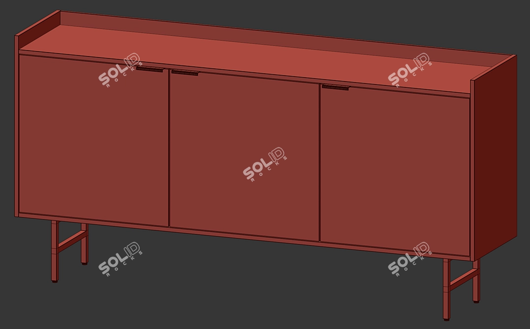 Modern Volga Buffets by La Redoute 3D model image 4