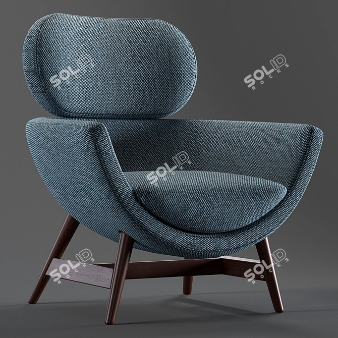 Sleek Laurie Armchair by Pianca 3D model image 1