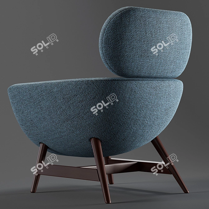 Sleek Laurie Armchair by Pianca 3D model image 2