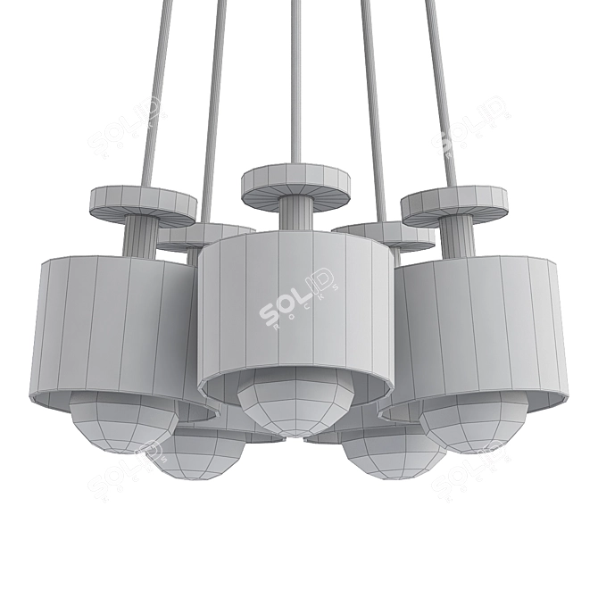 Stylish Spun Cluster Lighting 3D model image 2