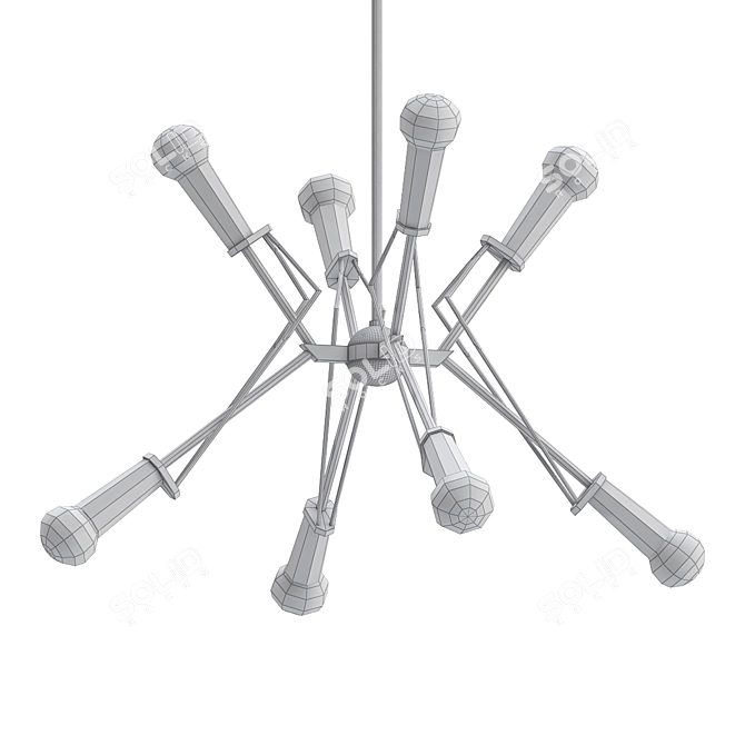 Piro Modern Chandelier 3D model image 2