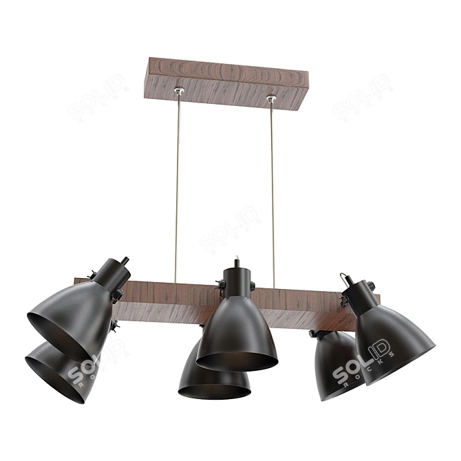 Elegant Harry Pendant Lamp 3D model image 1