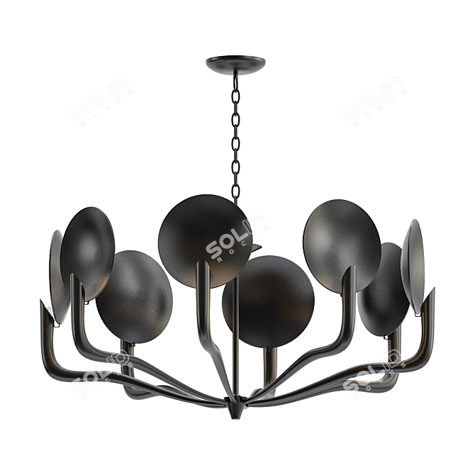 Elegant Tirtoff Chandelier: Currey & Co 3D model image 1